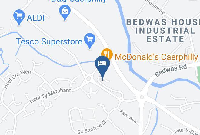 Caerphilly - Premier Inn Caerphilly Crossways Hotel Maps