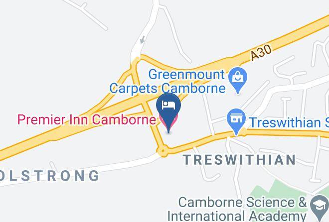 Cornwall - Premier Inn Camborne Hotel Maps