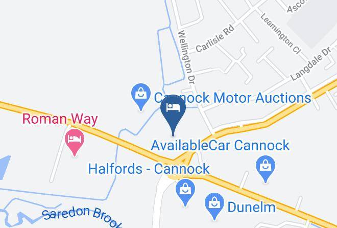 Staffs - Premier Inn Cannock South Hotel Maps