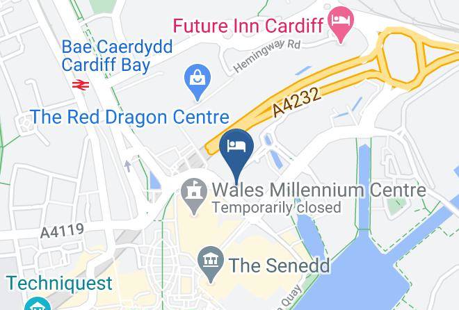 Cardiff - Premier Inn Cardiff Bay Hotel Maps