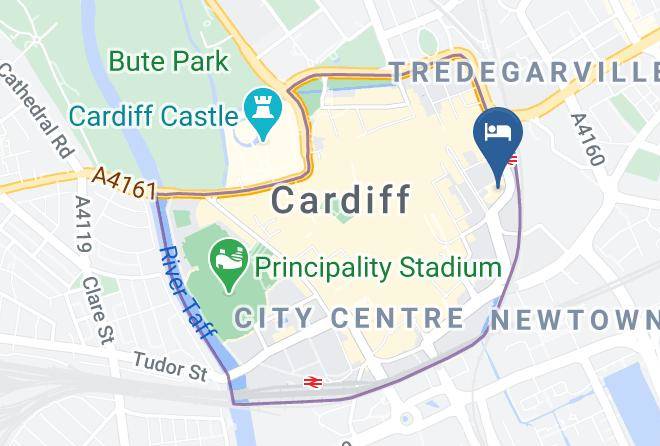 Premier Inn Cardiff City Centre Hotel Map