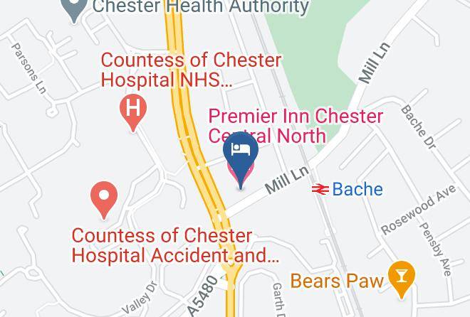 Cheshire - Premier Inn Chester Central North Hotel Maps