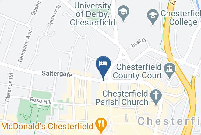Derbyshire - Premier Inn Chesterfield Town Centre Hotel Maps