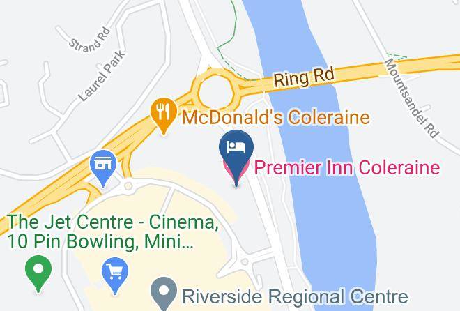 Causeway Coast Glens - Premier Inn Coleraine Hotel Maps