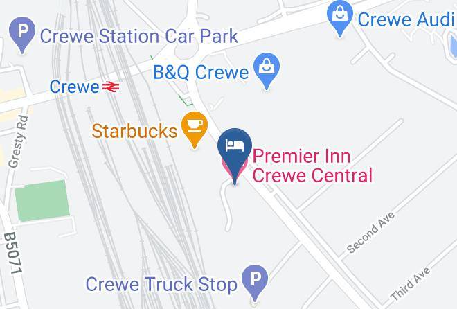 Cheshire East - Premier Inn Crewe Central Hotel Maps