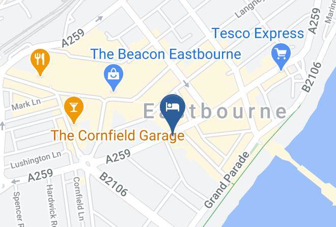 East Sussex - Premier Inn Eastbourne Town Centre Hotel Maps