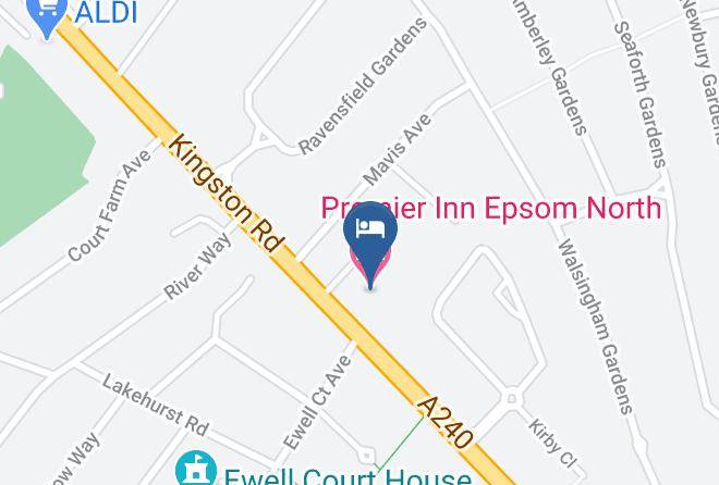 Surrey - Premier Inn Epsom North Hotel Maps