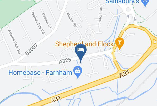 Surrey - Premier Inn Farnham Hotel Maps
