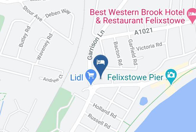 Suffolk - Premier Inn Felixstowe Town Centre Hotel Maps