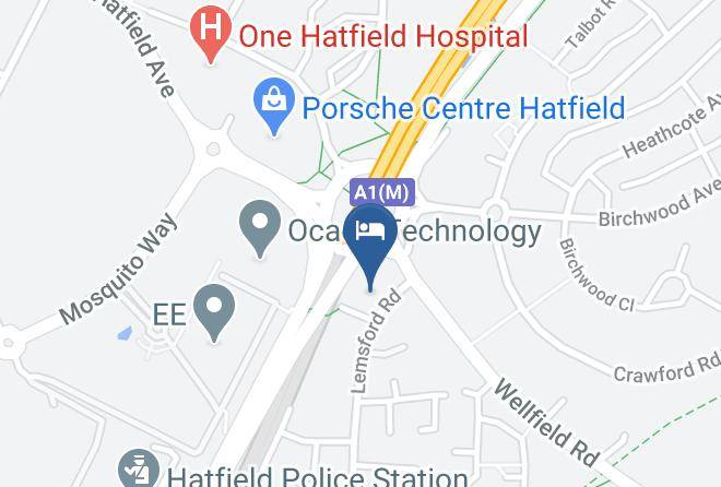Premier Inn Hatfield Hotel Map