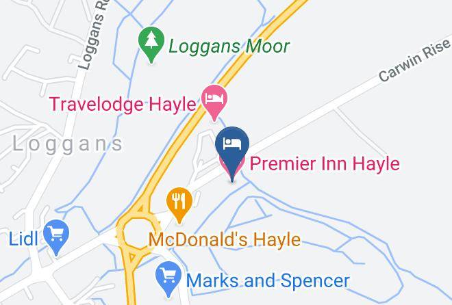Cornwall - Premier Inn Hayle Hotel Maps