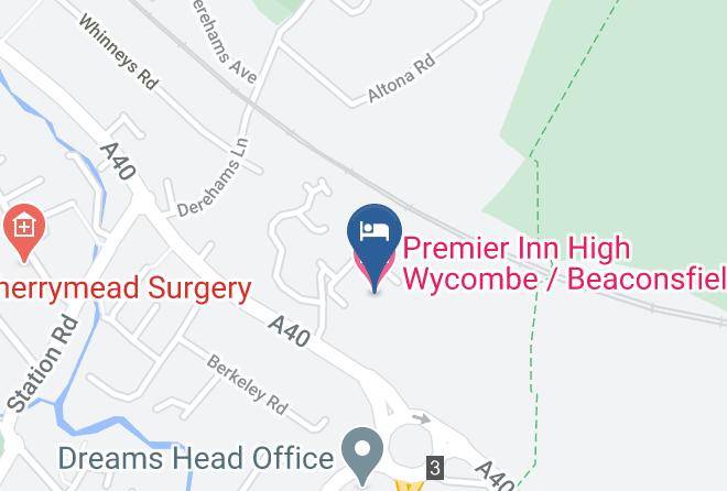 Bucks - Premier Inn High Wycombe Beaconsfield Hotel Maps