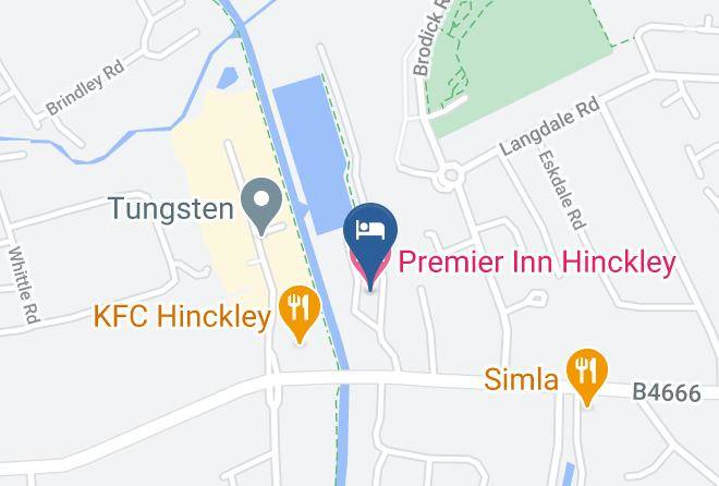 Leicestershire - Premier Inn Hinckley Hotel Maps