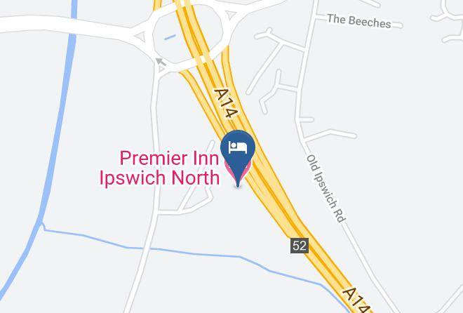 Suffolk - Premier Inn Ipswich North Hotel Maps