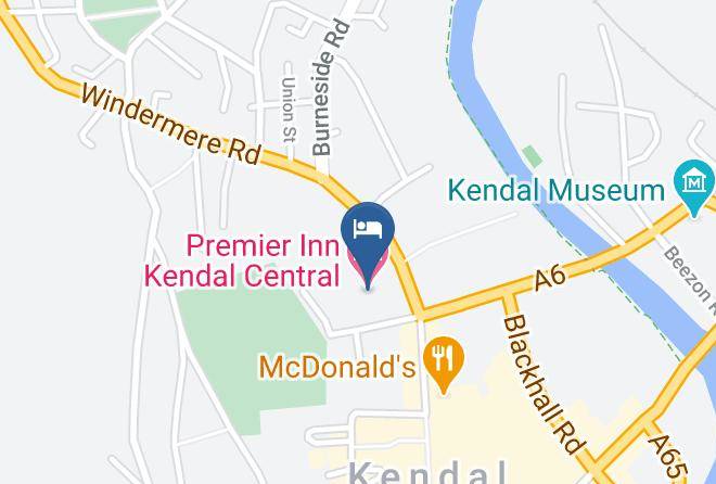 Cumbria - Premier Inn Kendal Central Hotel Maps