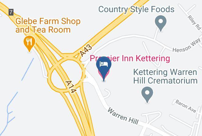 Northants - Premier Inn Kettering Hotel Maps
