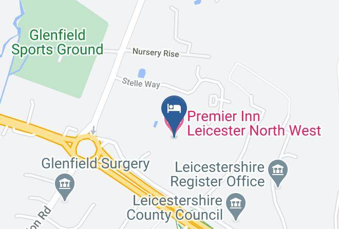 Leicestershire - Premier Inn Leicester North West Hotel Maps