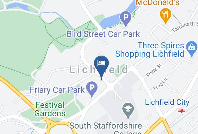Staffs - Premier Inn Lichfield City Centre Hotel Maps