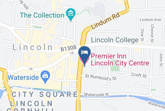 Lincs - Premier Inn Lincoln City Centre Maps
