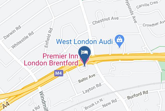 London - Premier Inn London Brentford Hotel Maps