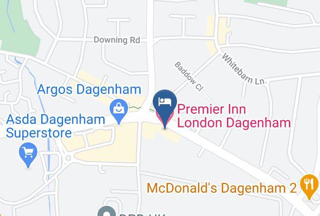 London - Premier Inn London Dagenham Hotel Maps