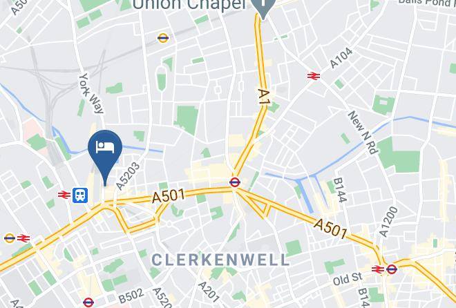 Premier Inn London Kings Cross Hotel Map