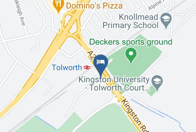 London - Premier Inn London Tolworth Hotel Maps