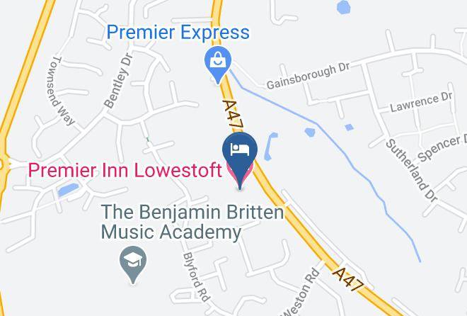 Premier Inn Lowestoft Hotel Map