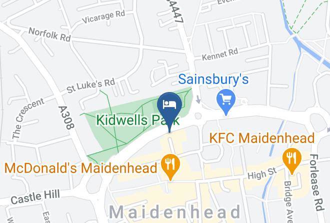 Windsor And Maidenhead - Premier Inn Maidenhead Town Centre Hotel Maps