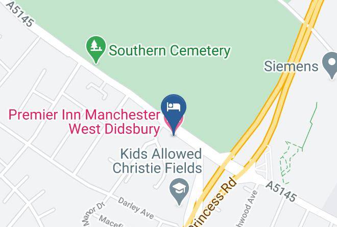 Greater Manchester - Premier Inn Manchester West Didsbury Hotel Maps
