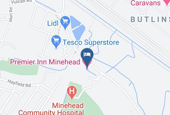 Somerset - Premier Inn Minehead Hotel Maps