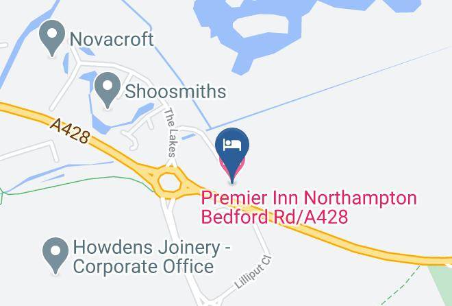 Northants - Premier Inn Northampton Bedford Rd A428 Hotel Maps