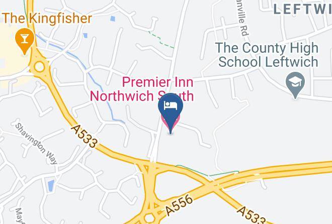 Premier Inn Northwich South Hotel Map