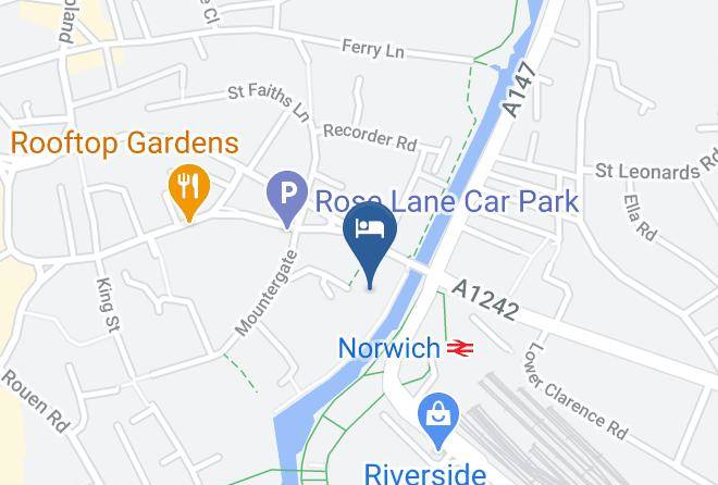 Norfolk - Premier Inn Norwich Nelson City Centre Hotel Maps