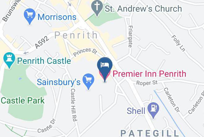 Cumbria - Premier Inn Penrith Hotel Maps
