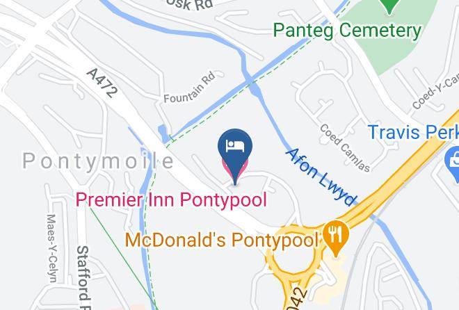 Torfaen - Premier Inn Pontypool Hotel Maps