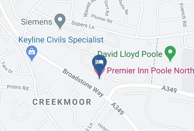 Poole - Premier Inn Poole North Hotel Maps