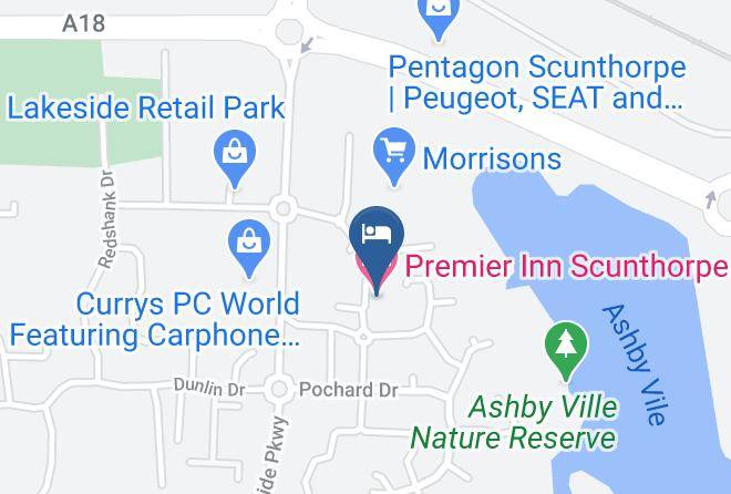 Premier Inn Scunthorpe Hotel Map