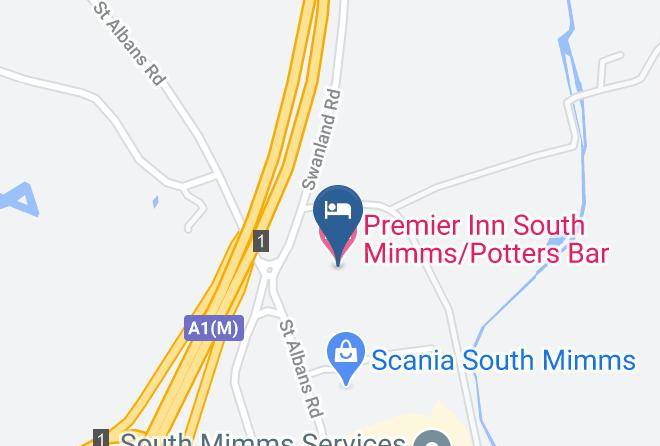 Herts - Premier Inn South Mimms Potters Bar Hotel Maps