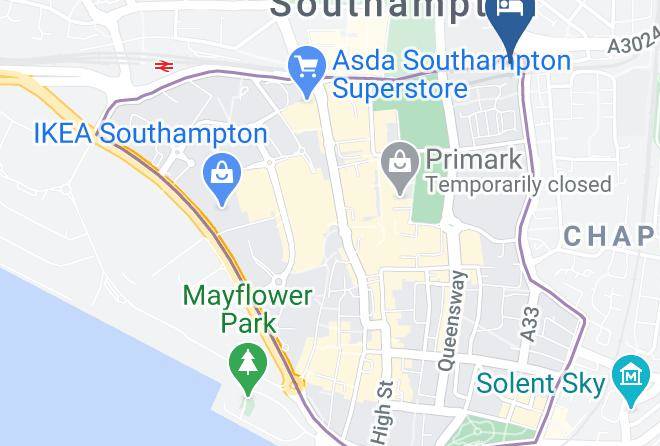 Premier Inn Southampton City Centre Hotel Map