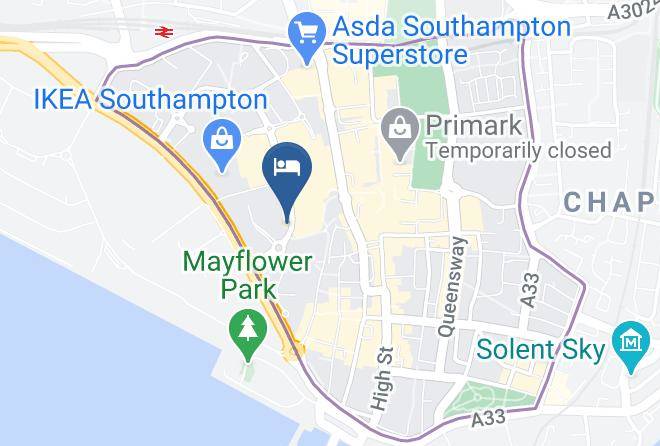 Southampton - Premier Inn Southampton West Quay Hotel Maps