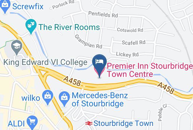 Dudley - Premier Inn Stourbridge Town Centre Hotel Maps