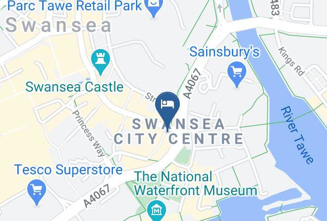 Swansea - Premier Inn Swansea City Centre Hotel Maps