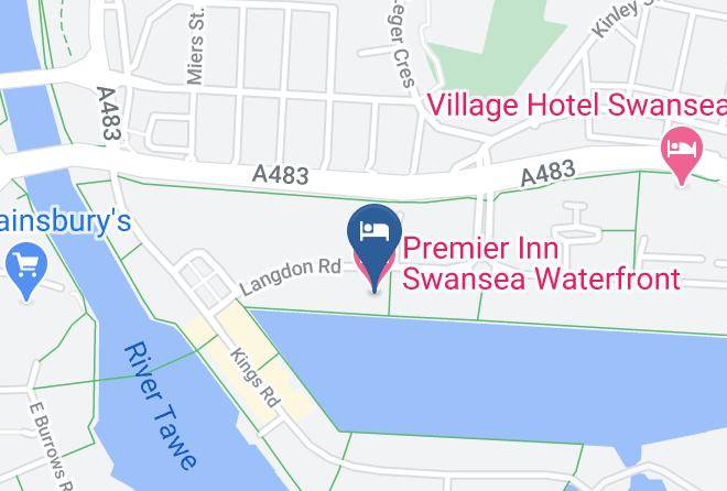 Swansea - Premier Inn Swansea Waterfront Hotel Maps