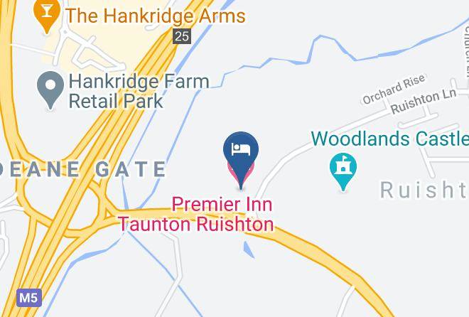 Somerset - Premier Inn Taunton Ruishton Hotel Maps