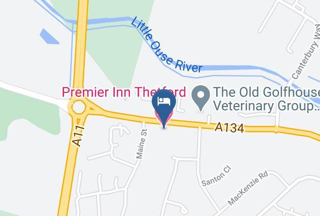 Norfolk - Premier Inn Thetford Hotel Maps