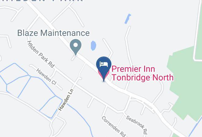 Kent - Premier Inn Tonbridge North Hotel Maps