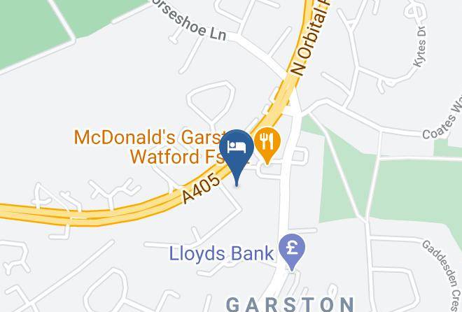 Herts - Premier Inn Watford North Hotel Maps