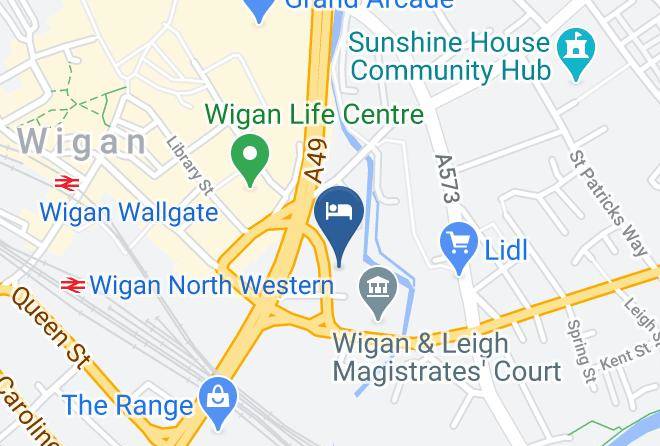 Greater Manchester - Premier Inn Wigan Town Centre Hotel Maps