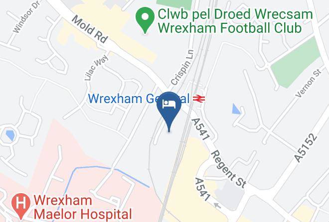 Wrexham - Premier Inn Wrexham Town Centre Hotel Maps